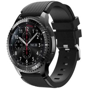 Strap-it Samsung Galaxy Watch siliconen bandje 46mm (zwart)