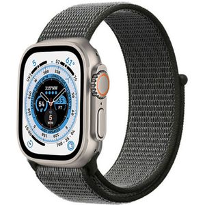 Strap-it Apple Watch Ultra nylon loop band (groen)
