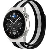 Strap-it Huawei Watch GT 3 Pro 46mm Milanese band (zwart/wit)