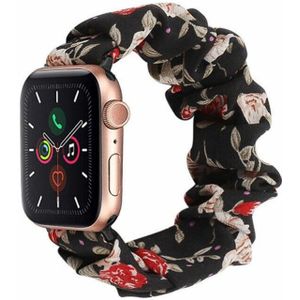 Strap-it Apple Watch Scrunchie bandje (bloemen)