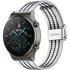 Strap-it Huawei Watch GT 2 Pro roestvrij stalen band (zilver/zwart)