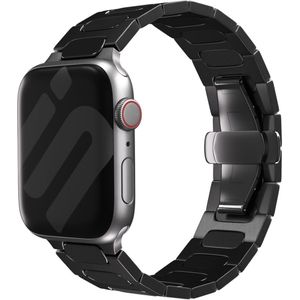 Strap-it Apple Watch Bullet titanium band (zwart)