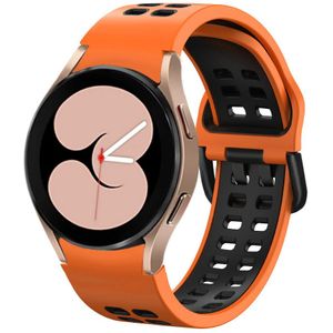 Strap-it Samsung Galaxy Watch 4 44mm sport square bandje (oranje/zwart)
