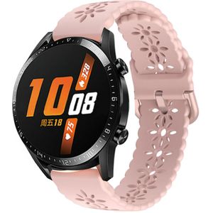 Strap-it Huawei Watch GT 2 42mm siliconen bandje met patroon (roze)