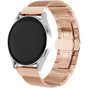 Strap-it Samsung Galaxy Watch 42mm stalen Milanese band (rosé goud)