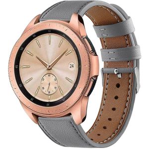 Strap-it Samsung Galaxy Watch 42mm bandje leer (grijs)