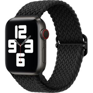 Strap-it Apple Watch verstelbaar gevlochten bandje (zwart)