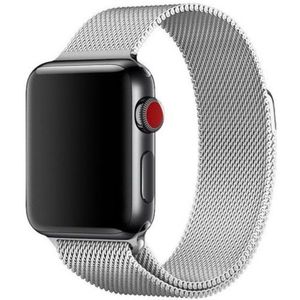 Strap-it Apple Watch 8 Milanese band (zilver)