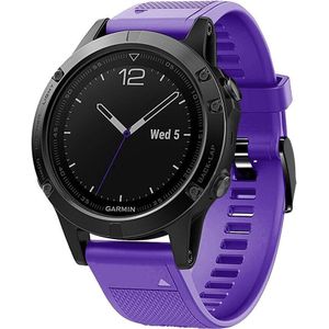 Strap-it Garmin Fenix E siliconen bandje (paars)