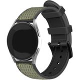Strap-it Samsung Galaxy Watch 4 - 40mm nylon hybrid bandje (groen)