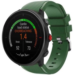 Strap-it Polar Vantage M twill siliconen band (legergroen)