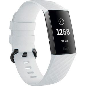 Strap-it Fitbit Charge 4 silicone band (wit)