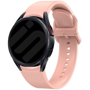 Strap-it Samsung Galaxy Watch 4 44mm 'One push' siliconen band (roze)