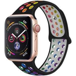 Strap-it Apple Watch 8 sport band (kleurrijk zwart)
