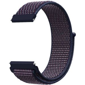 Strap-it Nylon horlogeband 22mm - universeel - indigo blauw