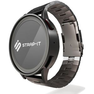 Strap-it Samsung Galaxy Watch 46mm titanium grain band (grafiet)