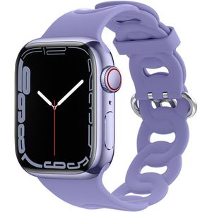 Strap-it Apple Watch silicone chain band (lila)