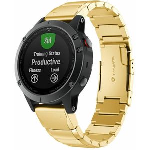 Strap-it Garmin Fenix 5 / 6 metalen bandje (goud)