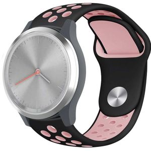 Strap-it Garmin Vivomove 3s sport band - 39mm - zwart/roze