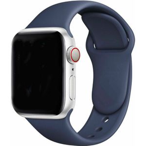 Strap-it Apple Watch 8 silicone bandje (donkerblauw)