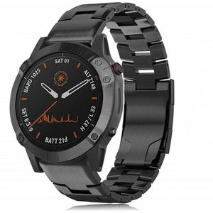 Strap-it Garmin Forerunner 945 titanium bandje (zwart)