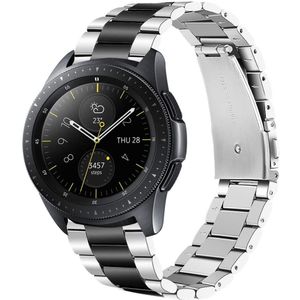 Strap-it Samsung Galaxy Watch stalen band 42mm (zilver/zwart)
