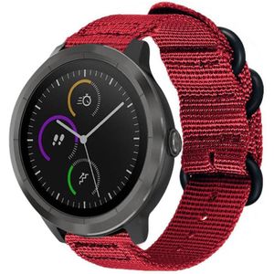 Strap-it Garmin Venu nylon gesp band (rood)