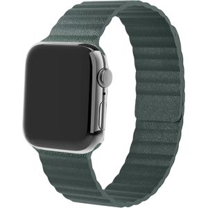 Strap-it Apple Watch leren loop bandje (turquoise)