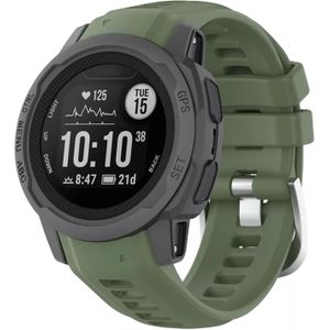 Strap-it Garmin Instinct 2s siliconen bandje (donkergroen)