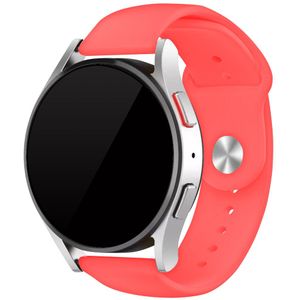 Strap-it Samsung Galaxy Watch 4 44mm lichtgevend siliconen bandje (rood)