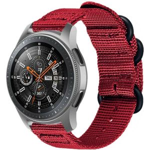 Strap-it Samsung Galaxy Watch 46mm nylon gesp band (rood)