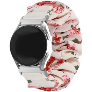 Strap-it Samsung Galaxy Watch 7 - 40mm scrunchie bandje (bloemen)