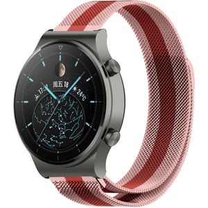 Strap-it Huawei Watch GT 2 Pro Milanese band (rood/roze)