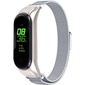 Strap-it Xiaomi Mi Band 6 Milanese band (zilver)