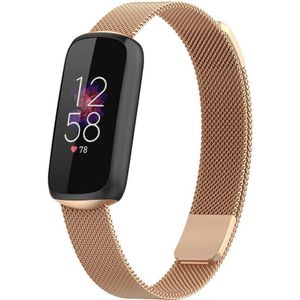 Strap-it Fitbit Luxe Milanese band (rosé goud)