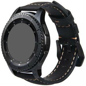 Strap-it Huawei Watch GT 2 leren bandje (zwart)