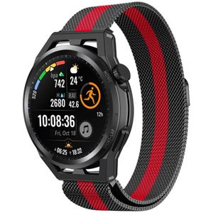 Strap-it Huawei Watch GT Runner Milanese band (zwart/rood)