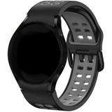Strap-it Samsung Galaxy Watch 6 - 40mm sport square bandje (zwart/grijs)