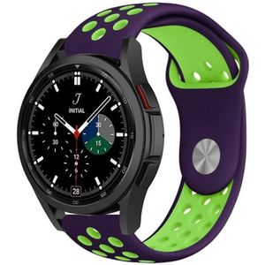 Strap-it Samsung Galaxy Watch 4 Classic 42mm sport band (paars/groen)