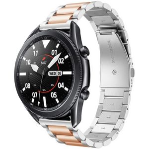 Strap-it Samsung Galaxy Watch 3 45mm stalen band (zilver/rosé goud)