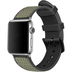 Strap-it Apple Watch 8 nylon hybrid bandje (groen)