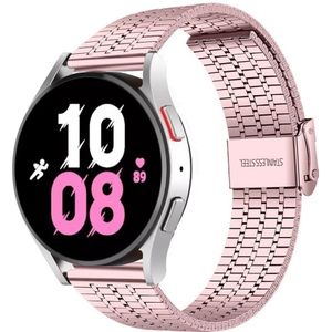 Strap-it Samsung Galaxy Watch 5 - 44mm roestvrij stalen band (rosé pink)