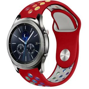 Strap-it Samsung Gear S3 sport band (rood kleurrijk)