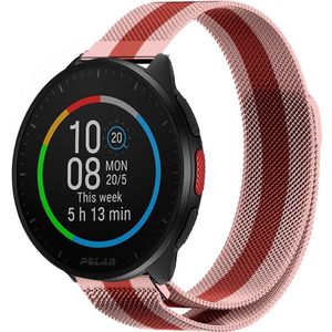 Strap-it Polar Pacer Milanese band (rood/roze)