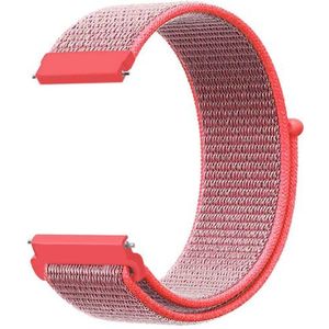 Strap-it Withings ScanWatch 2 - 38mm nylon band (roze/rood)
