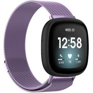 Strap-it Fitbit Sense Milanese band (lichtpaars)