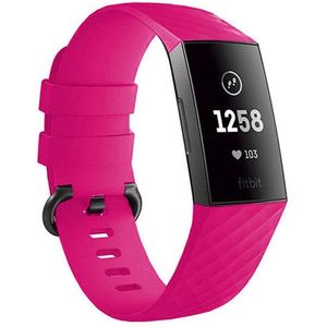 Strap-it Fitbit Charge 4 silicone band (fel roze)