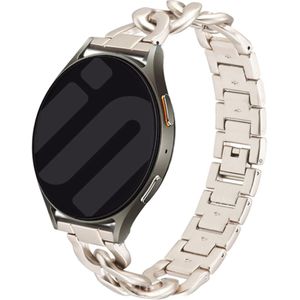 Samsung Galaxy Watch 4 Classic 42mm steel chain band (sterrenlicht)