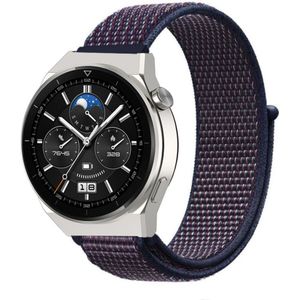 Strap-it Huawei Watch GT 3 Pro 46mm nylon band (paars-blauw)