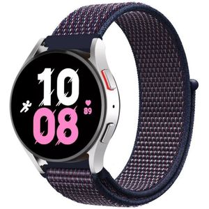 Strap-it Samsung Galaxy Watch 5 - 44mm nylon band (paars/blauw)